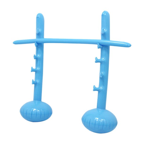 Poste de salto de altura inflable, suministros para fiestas, mejora las habilidades motoras, accesorio de juego portátil Azul