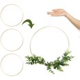 thumbnail image 3 of Set of 3 Metal Rings for Wedding Wreath, Dream Catcher and Macrame Gold 25 cm,MU, 3 of 6