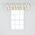 thumbnail image 2 of Ambesonne Dahlia Valance Pack of 2, Garden Blossom Peony Beauty, 54"X12", Burnt Orange Mustard, 2 of 4