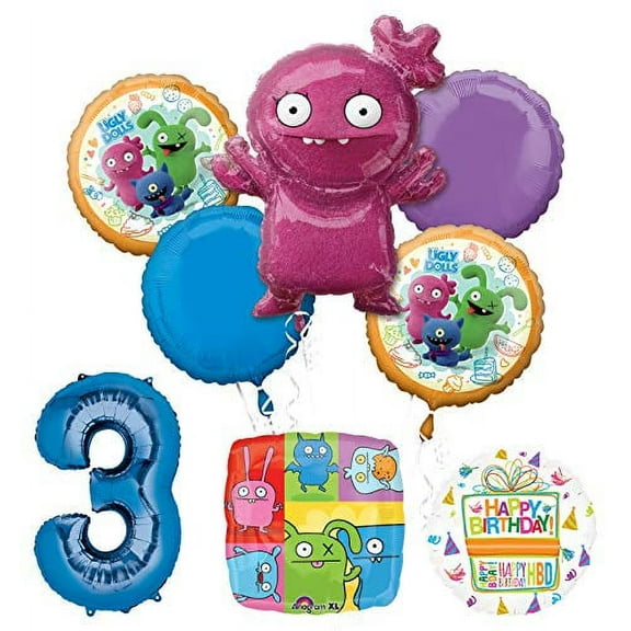 Ugly Dolls Party Supplies 3rd Birthday Balloon Bouquet Decorations