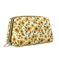 thumbnail image 2 of Cauagu Classical Cute Sunflower Print Large Cosmetic Bag,Portable Cosmetics Pouch Travel Makeup Bag Large Capacity Travel Makeup Case Organizer Makeup Brush Organizer, 2 of 8