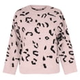 thumbnail image 4 of kayannuo Womens Tops Long Sleeve Shirts Fall Fashion Women Long Sleeve Leopard Print O-Neck Sweater Casual Tops Blouse Pink, 4 of 6