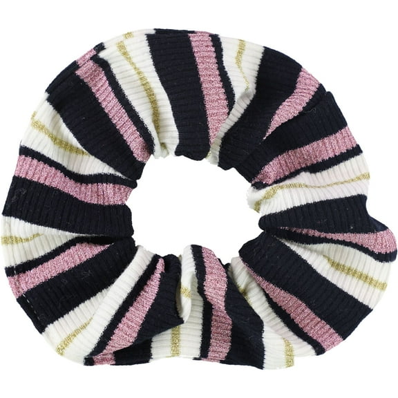 American Eagle Womens Sparkly Stripes Hair Scrunchie, Pink