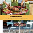 thumbnail image 6 of Elastic Fitted Round Tablecloth, Cardinal Bird Waterproof Stretch Table Cover for 36"-44" Tables, Poinsettia Pine Cones Berry Flowers Red Plaid Washable Outdoor Tablecloths for Patio, Picnic, Camping, 6 of 9