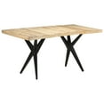 thumbnail image 1 of vidaXL Dining Table 160x80x76 cm Rough Mango Wood, 1 of 5