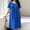Sky Blue, variant on NominalSnug Womens Nightgown Scalloped Neck Short Sleeve Loose Midi Sleep Dress Loungewear