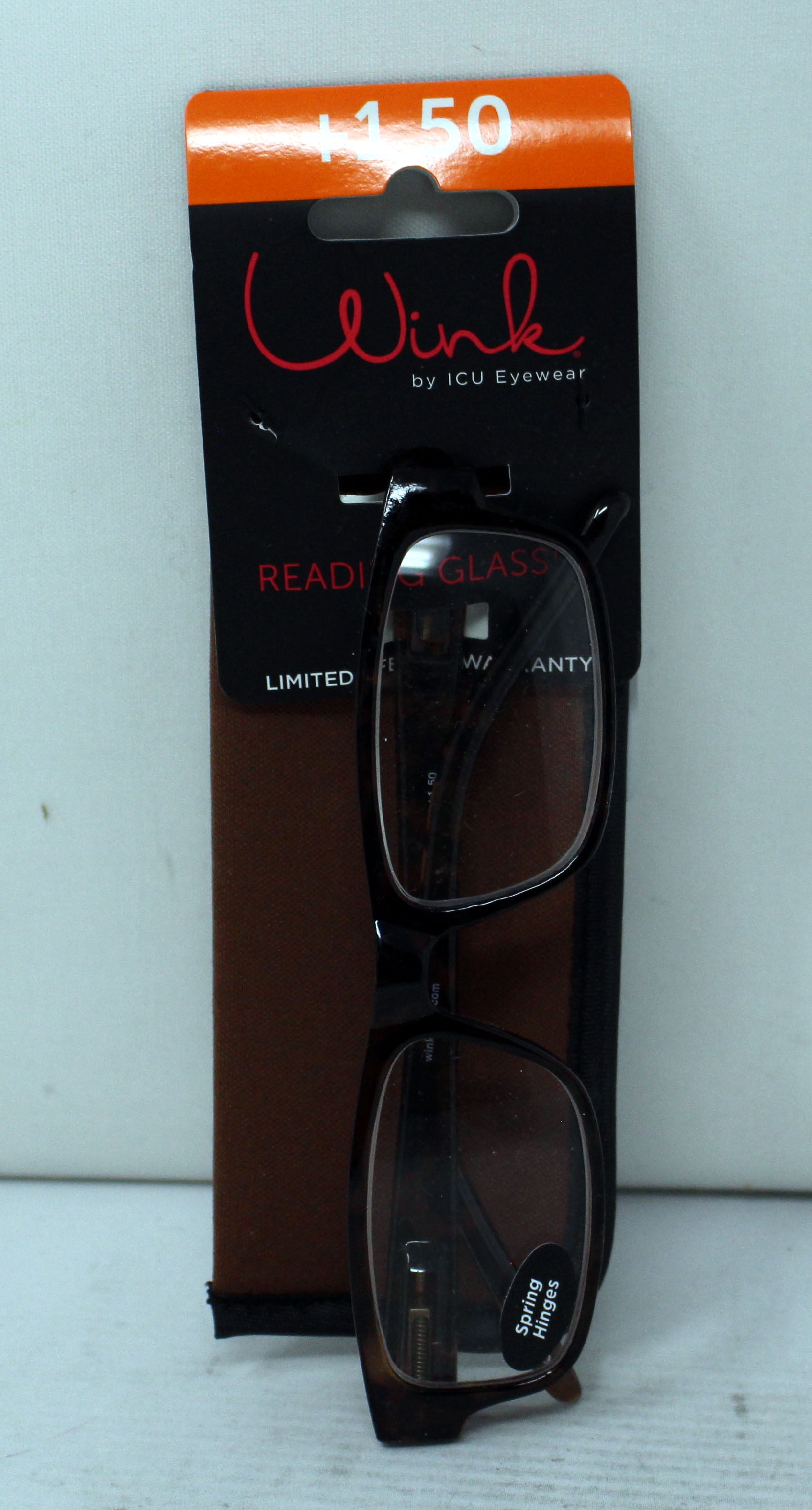 ICU Eyewear Wink Non Prescription Reading Glasses +1.50 Brown