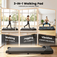 thumbnail image 3 of Walking Pad with Vibration Pad, Under Desk Treadmill, 2.5HP 3.8MPH Fitness Jogging Machine, 12% Incline, with Remote Patbrela LED Display for Home, 3 of 11