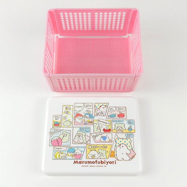 Caja plegable para guardar mantas de Sanrio con forma de oso, caja de almacenamiento para papelería, escritorio, dibujos animados, sushi, sándwich, microondas, PP