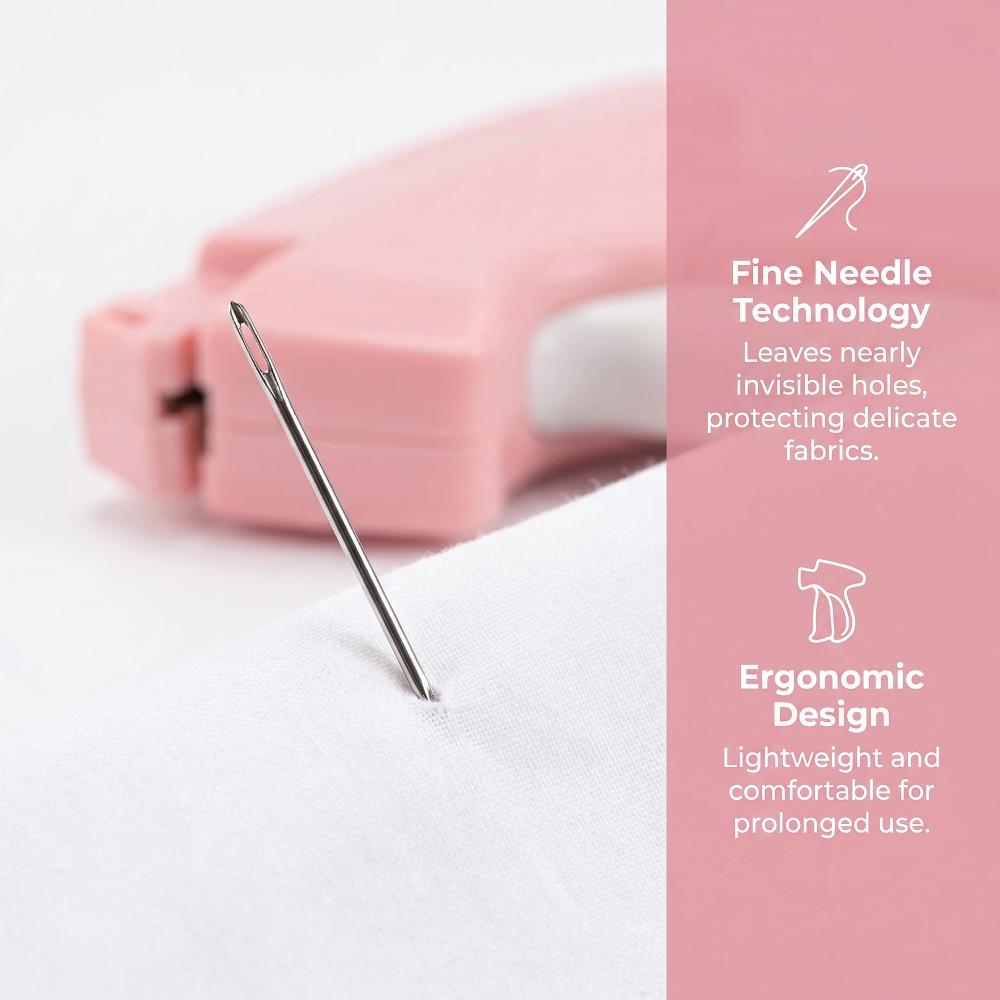 Fine Stitch Gun for Clothes, Stitchy Quick Clothing Fixer, Clothing Stitch Gun, Quilt Tacking Gun, Stitch Gun, Tagging Stitch Tool for Clothing with 6 Fine Needles & 1000 Pcs Fasteners