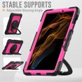 thumbnail image 5 of for Samsung Galaxy Tab S8/S7 Case 11 inch, 360 Rotating Shockproof Cover with Stand, Handle, Shoulder Strap (SM-X700/SM-T870), Rose Panel, 5 of 7