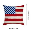 thumbnail image 3 of Qocolhg Memorial Independence Day Pillow Covers Blue Red Stars and Stripes American Flag Throw Pillow Cases 18x18 inch Patriotic Flag 4th of July Home Decor Cushion Cover for Sofa Couch, Clearance, 3 of 4