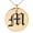 Rose, variant on Stainless Steel Letter M Initial Old English Monogram Engraved Small Medallion Circle Charm Pendant Necklace