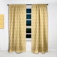 thumbnail image 2 of Designart 'Golden Retro Geometric I' Mid-Century Modern Curtain Panel, 2 of 5