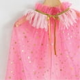 thumbnail image 5 of Byoo Toddler Girls Lace Up Cape Party Robe Long Sleeve Ruffle Neck Party Holiday Tulle Princess Cloak, 5 of 5
