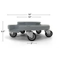 thumbnail image 3 of Trash Can Dolly | Heavy-Duty Plastic | 5 Casters | Foot Stabilizer | 460 Lb. Capacity, 3 of 8