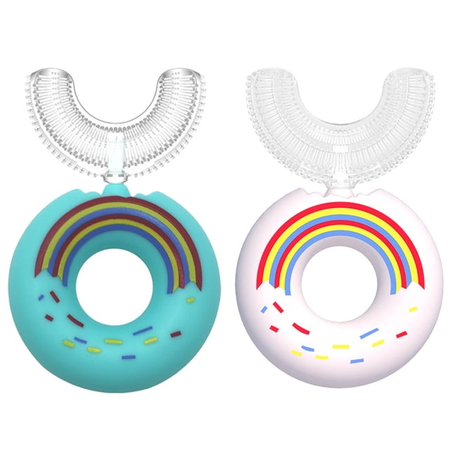 Cepillo de dientes en forma de U, paquete de cabezal de cepillo de dientes redondeados para niños