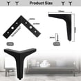 thumbnail image 3 of Triangular metal furniture legs,Negro,Cama Individual Plegable, 3 of 3