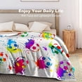 thumbnail image 4 of Super Soft Soccer Blanket Throw Soccer Ball Blankets Lightweight Flannel Warm Cozy Football Blanket Gifts for Sport Fans Kids Adults 50"X40", 4 of 6
