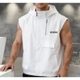 thumbnail image 5 of USNSM Men's Outdoor Functional Lightweight Golf Vest Outerwear with Pockets, Softshell Sleeveless Workwear Jacket Running Hiking Outfits White XXXL, 5 of 6