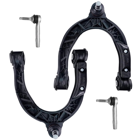 Detroit Axle - 4pc Front End Suspension Kit for 2017-2023 Tesla 3 2020-2023 Y, 2 Upper Control Arms with Ball Joints 2 Outer Tie Rod Ends 2020 2021 2022 2023 Replacement