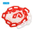 thumbnail image 3 of Unique Bargains 0.3' Diameter 5Ft Length Plastic Chain Barrier Safety Link Chain Stanchion for Crowd Control, Red White, 3 of 5