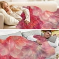 thumbnail image 5 of Wobogo Transparent Red Flower Flannel Blanket Fluorescent Effect in The Dark Four Seasons of Comfortable and Soft Skin Friendly Sheet 70×55in, 5 of 8