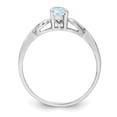 thumbnail image 2 of Auriga Fine Jewelry 925 Sterling Silver Aquamarine Solitaire Engagement Ring Size 8 for Women, 2 of 8