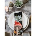thumbnail image 2 of Mushrooms Black Cloth Napkins Set of 8 Reusable Dinner Napkins, Butterfly Botanical Country Plants Cocktail Napkin Washable Table Napkins for Wedding/Holiday Party/Baby Shower 20"x20", 2 of 7