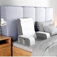 thumbnail image 2 of Kolbs Reading Pillow | Full Support Comfort Solid Foam | Back Cushion for Bed Sitting Up TV Book Gaming - Back Support Backrest Use on Mattress or Sofa (Grey/White, Tall), 2 of 18