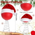 thumbnail image 2 of Golf Christmas Tree Topper Ornament – Small Golf Ball Tree Top Decor with Santa Hat – Holiday Xmas Tabletop & Home Display – Perfect Gift for Golfers, Men, Seniors, Players & Teams (Red), 2 of 2