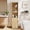 Natural, variant on YOCWO 67" Tall Bathroom Storage Cabinet with Adjustable Shelves, 5 Tiers & 1 Door Bathroom Storage Tower with Wave Panel & Mental Handle, Freestanding Narrow Cabinet for Small Spaces, Walnut