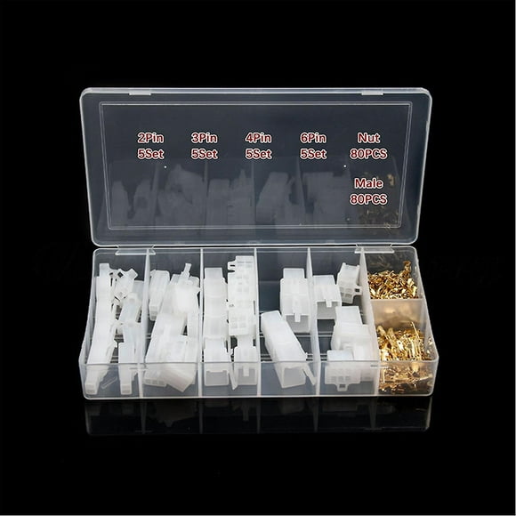 Amdohai 2.8mm Electrical Connector 2 3 4 6 Pin Male Female Terminal Plug, Crimp