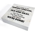 thumbnail image 3 of 7x7 IN Best Friends Forever Wooden Box Sign with Saying Desk Decor Best Friend Box Sign Wood Plaque Block Sign Rustic Home Decor Bestie BFF Gift, 3 of 5