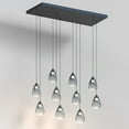 thumbnail image 4 of E21566-142BK-ET2 Lighting-Dewdrop - 80W 10 LED Linear Pendant-6.75 Inches Tall and 12.75 Inches Wide-Black Finish-Graduating Smoke Glass Color, 4 of 5