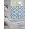 thumbnail image 3 of Blue Daisy Bathroom Window Curtain, Spring Floral Elegant Pastoral Botanical Light Filtering Coffee Kitchen Curtains, Bedroom Living Room Curtains 2 Panel 84"x54", 3 of 6