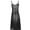 Black, variant on Women Plus Size Mesh Lingerie Slip Dress Soft Sheer Lightweight Solid Color Summer Sleepwear Slit Sleeveless Breathable Home Date Night Adult Night Chemise
