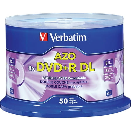 50PK DVD R DL 8.5GB 8X BRANDED SURFACE SPINDLE 97000