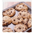 thumbnail image 3 of Ambesonne Cookie Shower Curtain, Chocolate Snacks on a Tray, 69"Wx70"L, Multicolor, 3 of 5