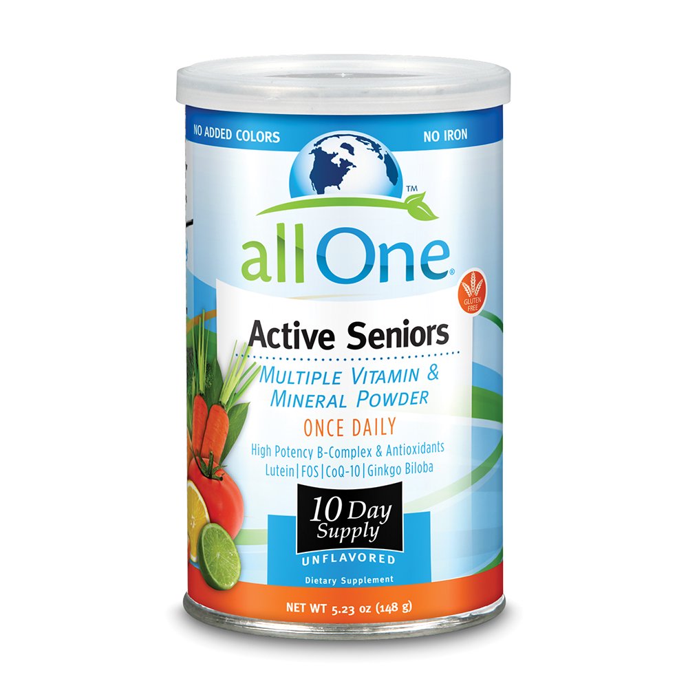 allOne Multiple Vitamin & Mineral Powder, For Active Seniors Once