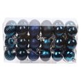 thumbnail image 1 of Bearachild 30 piezas de bolas de Navidad adornos inastillables decoraciones para árboles de Navidad juego de bolas colgantes para decoración de fiesta de Kits de decoración para fiestas azul oscuro Bearachild HA007626-04B, 1 of 6