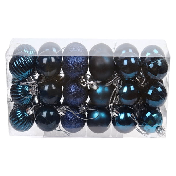 Bearachild 30 piezas de bolas de Navidad adornos inastillables decoraciones para árboles de Navidad juego de bolas colgantes para decoración de fiesta de Kits de decoración para fiestas azul oscuro Bearachild HA007626-04B