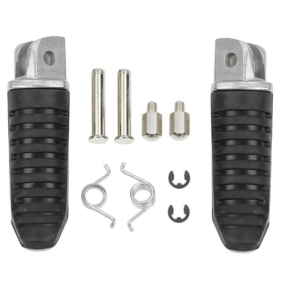 TCMT Silver Front Black Rubber Inlay Foot Pegs Motorcycle Footpeg Footrest Bracket Set Fits For Suzuki V-Strom 650 1000 DL650 DL1000