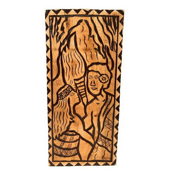 The King's Love Wood Panel 30" X 12" King Kamehameha - Polynesian Wall Art | #dpt5051