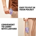 thumbnail image 5 of JIALIOU Nylon Trifold Card Wallet with ID Window Zipper Pocket for Men Women Teen Purple Bear with Star Heart, 5 of 7