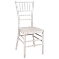 thumbnail image 2 of White Distressed with Brushed Wood Look Resin Steel Skeleton Chiavari Chair, 2 Chair Bundle by Chivari, 2 of 9