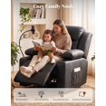 thumbnail image 6 of LAZZO Nursery Recliner Chair, Power 320° Swivel Chair with Cup Holder, Adjustable Armrest, Footrest, Black, 6 of 8