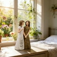 thumbnail image 5 of YaoZQ Yellow Joyful Friend Statue, 5.7 in Resin Sister Figurine Gift for Women, Happy Friendship Art Ornament for Living Room Bedroom Decor, 5 of 5