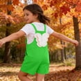 thumbnail image 4 of Ruyang Youth Shortalls for Girls Boys Classic Sleeveless Romper Soft Bib Overall Shorts School Jumpsuit Wide Leg Preppy Clothes, 4 of 6