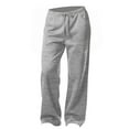 thumbnail image 2 of Wide Leg Sweatpants Women Casual High Waist Baggy Sweat Pants Y2k Cute Loose Lounge Outfits with Pockets Light Gray L, 2 of 4